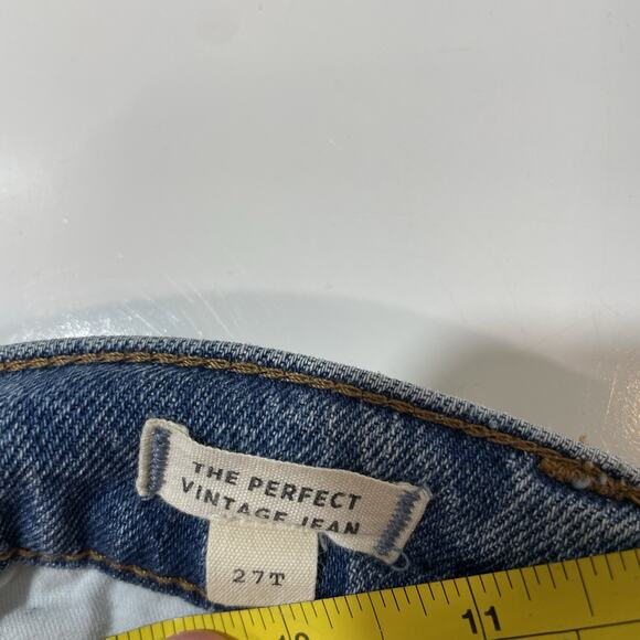 Madewell Women’s The Perfect Vintage Jean Wide Leg Blue Jeans Denim 27T Tall - Picture 6 of 8